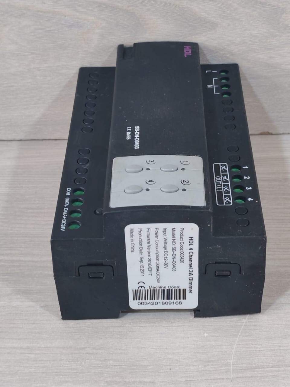 HDL SB-DN-D0403 HDL SB-DN-D0403 | 4 Channel 3A Dimmer 3