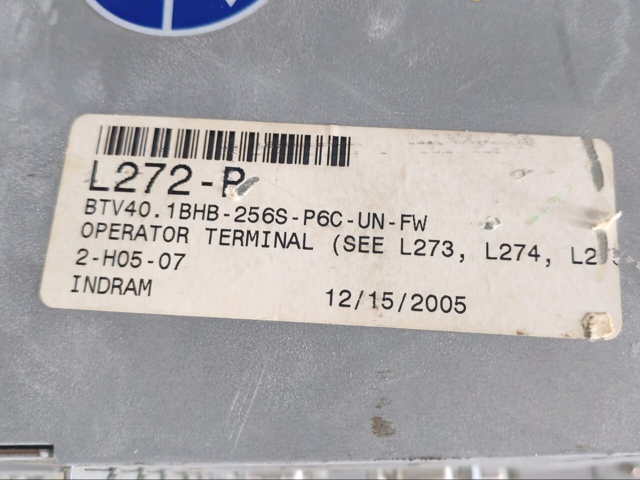 Rexroth BTV40.1BHB-256S-P6C-UN-FW REXROTH INDRAVIEW BTV40.1BHB-256S-P6C-UN-FW TOUCHSCREEN DISPLAY 10