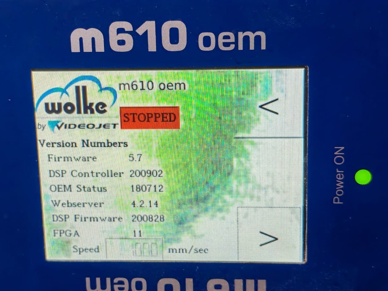 WOLKE M610 OEM WOLKE VIDEOJET M610 OEM THERMAL INKJET PRINTER REV.1.2 24V 7