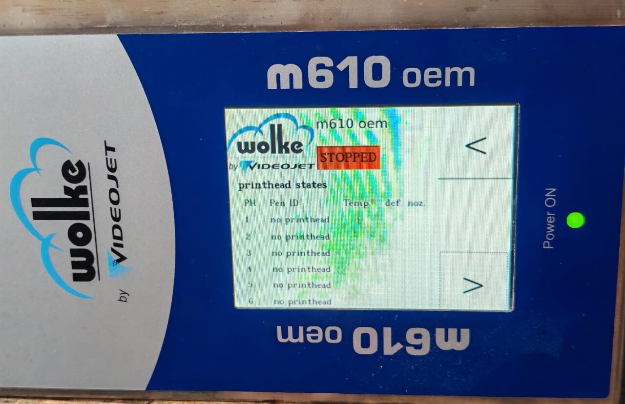 WOLKE M610 OEM WOLKE VIDEOJET M610 OEM THERMAL INKJET PRINTER REV.1.2 24V 8