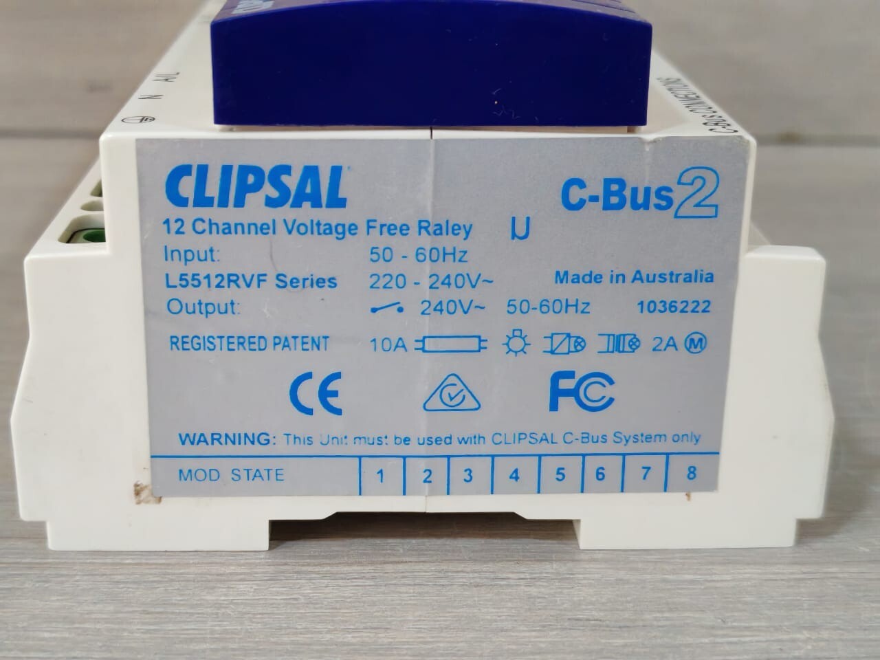 Clipsal L5512RVF 12 CLIPSAL L5512RVF 12 CH VOLTAGE RELAY (MFG. 2005) -W/O C-BUS POWER SUPPLY 7
