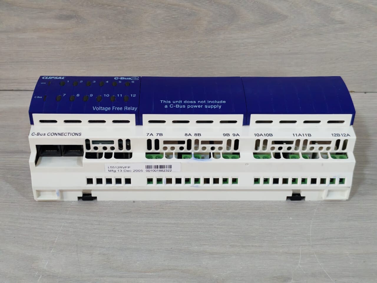 Clipsal L5512RVF 12 CLIPSAL L5512RVF 12 CH VOLTAGE RELAY (MFG. 2005) -W/O C-BUS POWER SUPPLY 10