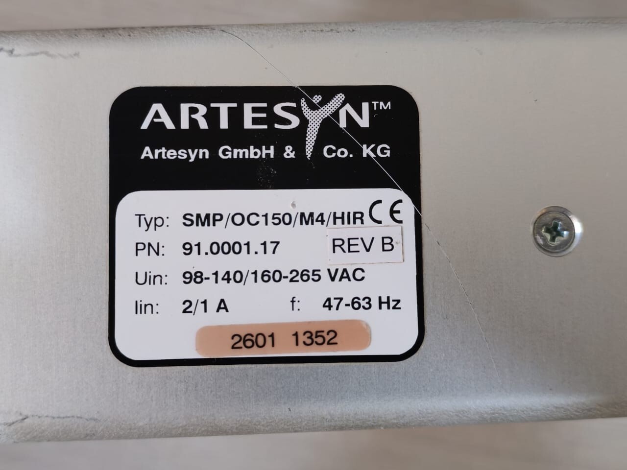 Artesyn 91.0001.17 Artesyn SMP/OC150/M4/HIR Replacement Board P/n: 91.0001.17 Rev. B Power Supply 2