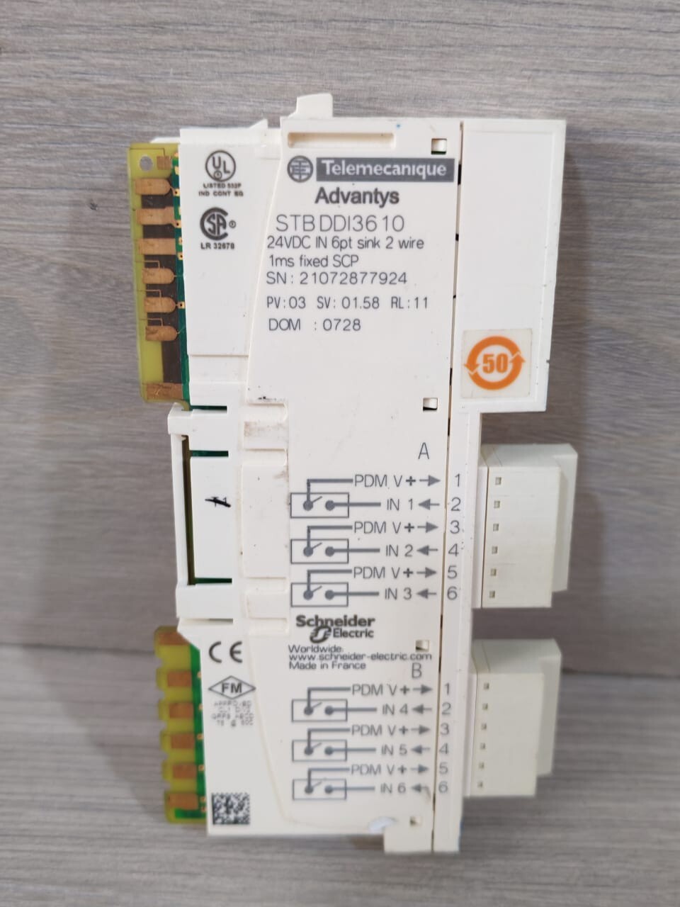 Telemecanique STBDDI3610 TELEMECANIQUE BY SCHNEIDER STBDDI3610 MODULE PV.03/02 SV.01.58 RL.10/11 5