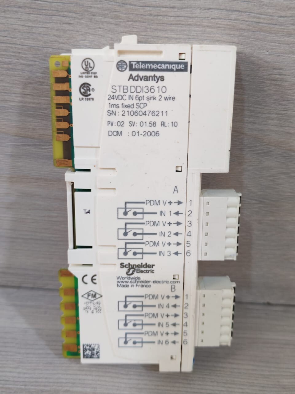 Telemecanique STBDDI3610 TELEMECANIQUE BY SCHNEIDER STBDDI3610 MODULE PV.03/02 SV.01.58 RL.10/11 6