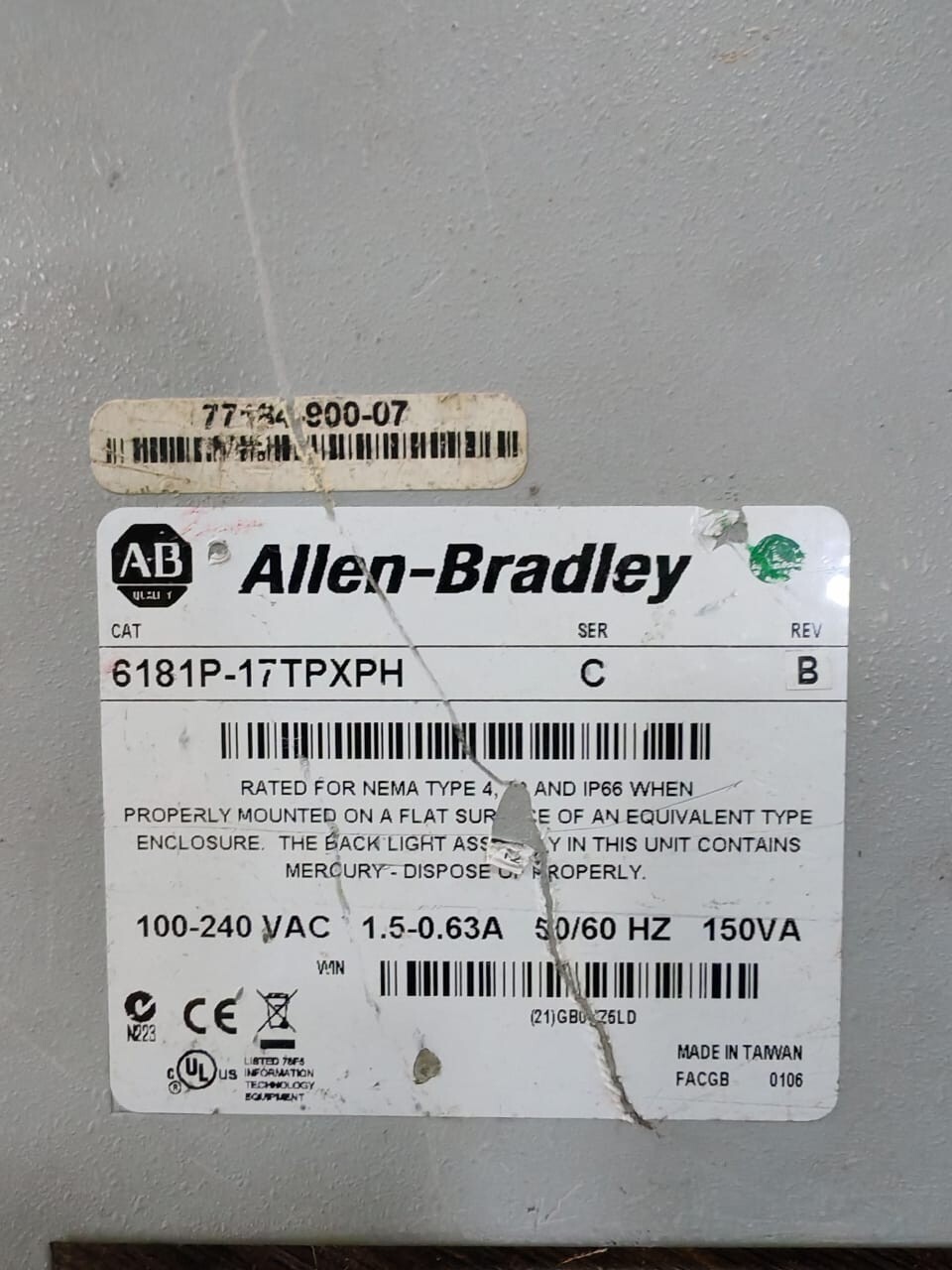 Rockwell Automation BOARD-100 ALLEN BRADLEY 006S107-05-013 VER.1.3 MOTHER BOARD 100-240VAC 150VA 9