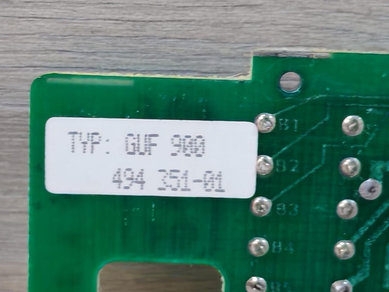 SCHENCK GUF-900 SCHENCK GUF 900 CONTROL BOARD 494-351-01 7