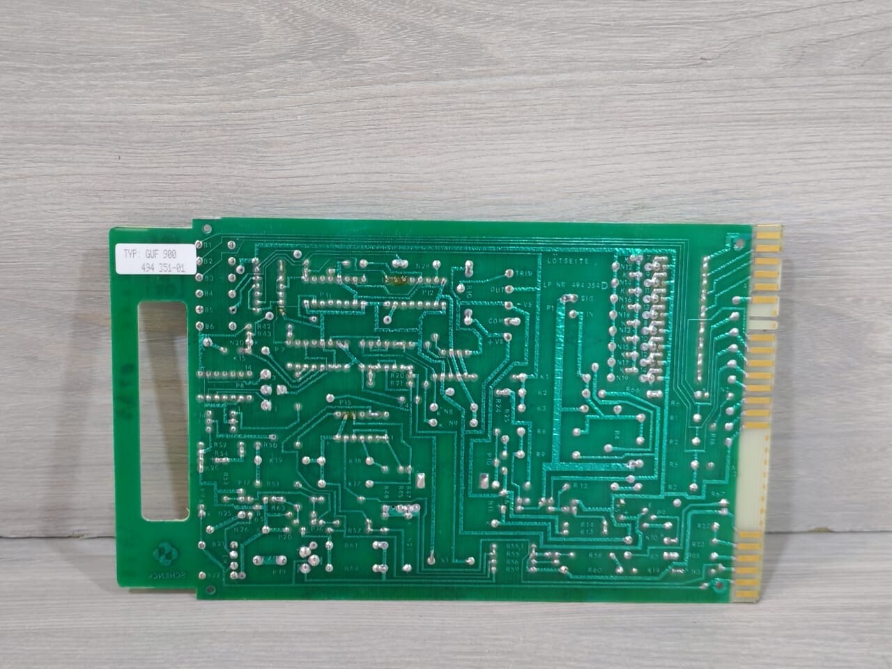 SCHENCK GUF-900 SCHENCK GUF 900 CONTROL BOARD 494-351-01 8