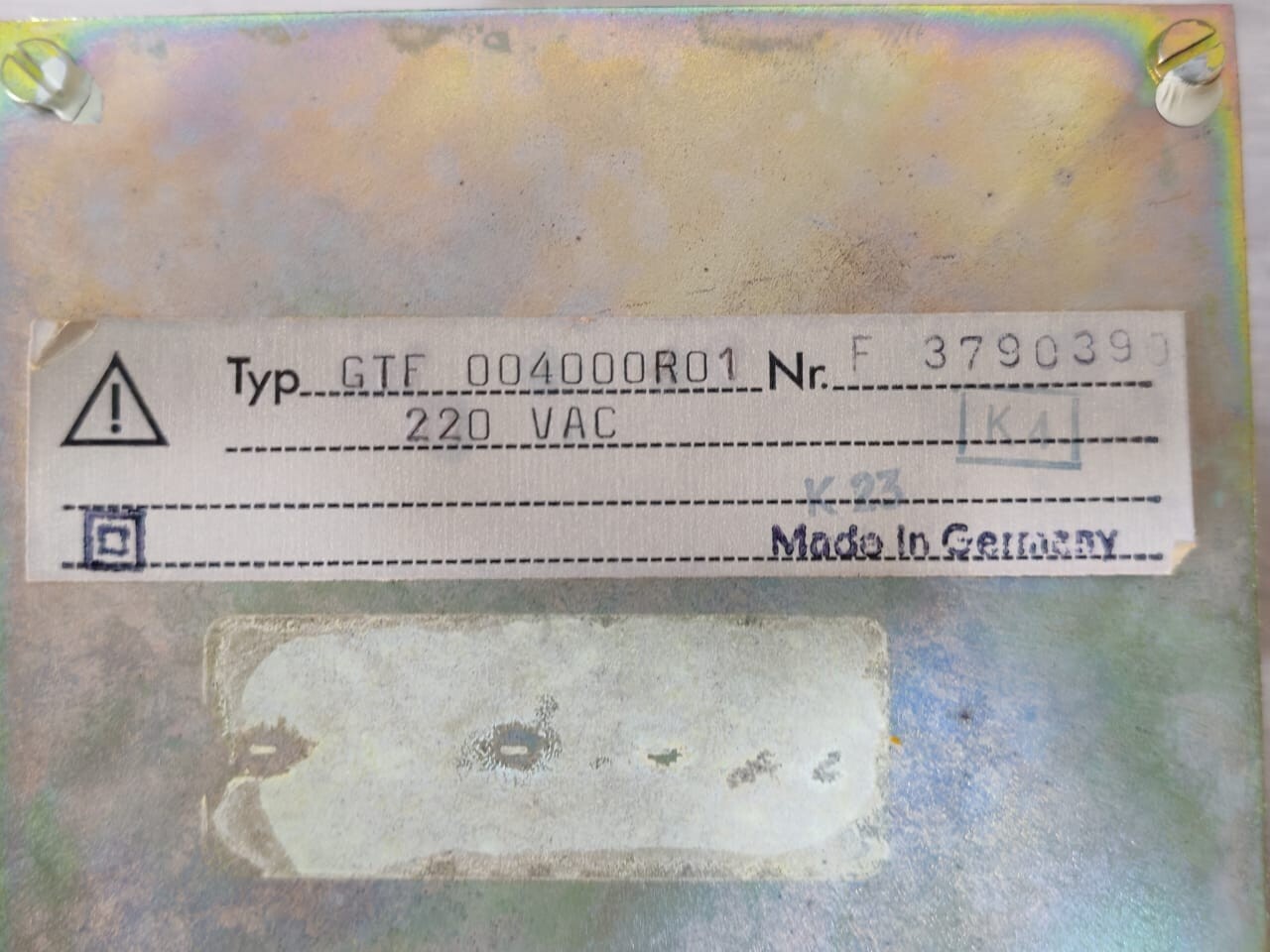 ABB GTF004 BBC METRAWATT GTF 004000R01 220 VAC METRAMATIC GTF004 4