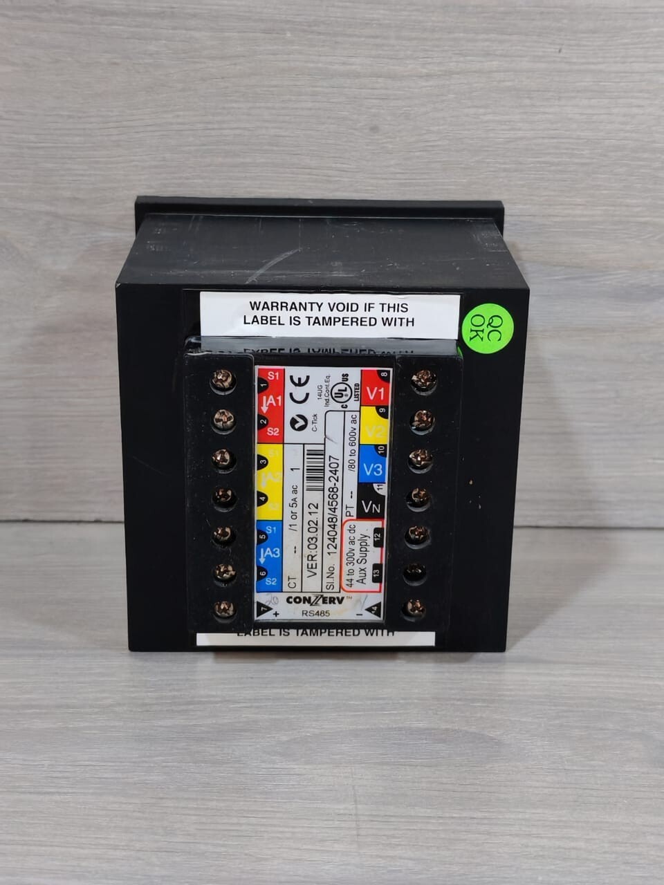 GE EM6400 CONZERV EM6400 VER.03.02.12 LOAD MANAGER CONTROLLER 44-300VAC 9