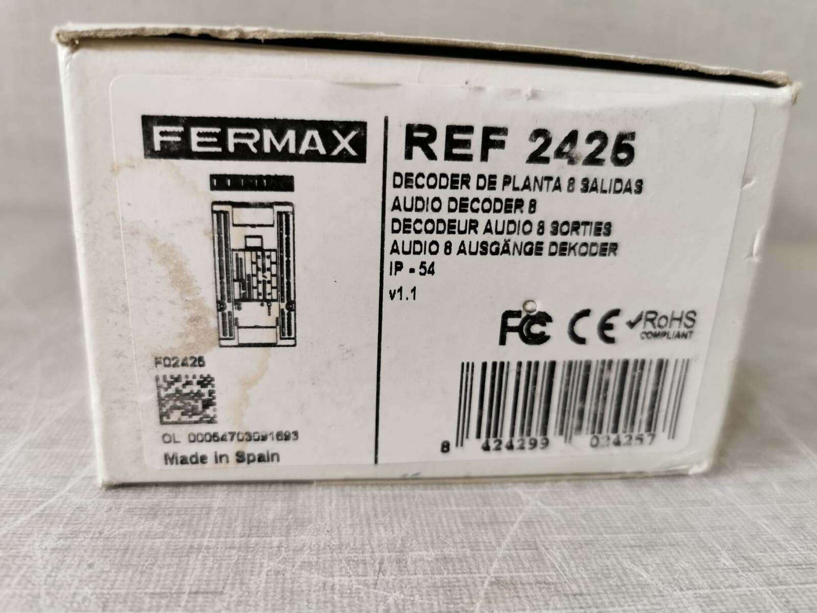 Fermax 8-WAY 2425 FERMAX 8-Way MDS AUDIO DECODER / DECODER Version: 101 2