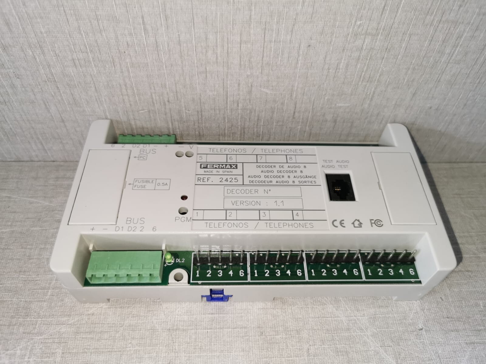 Fermax 8-WAY 2425 FERMAX 8-Way MDS AUDIO DECODER / DECODER Version: 101 7