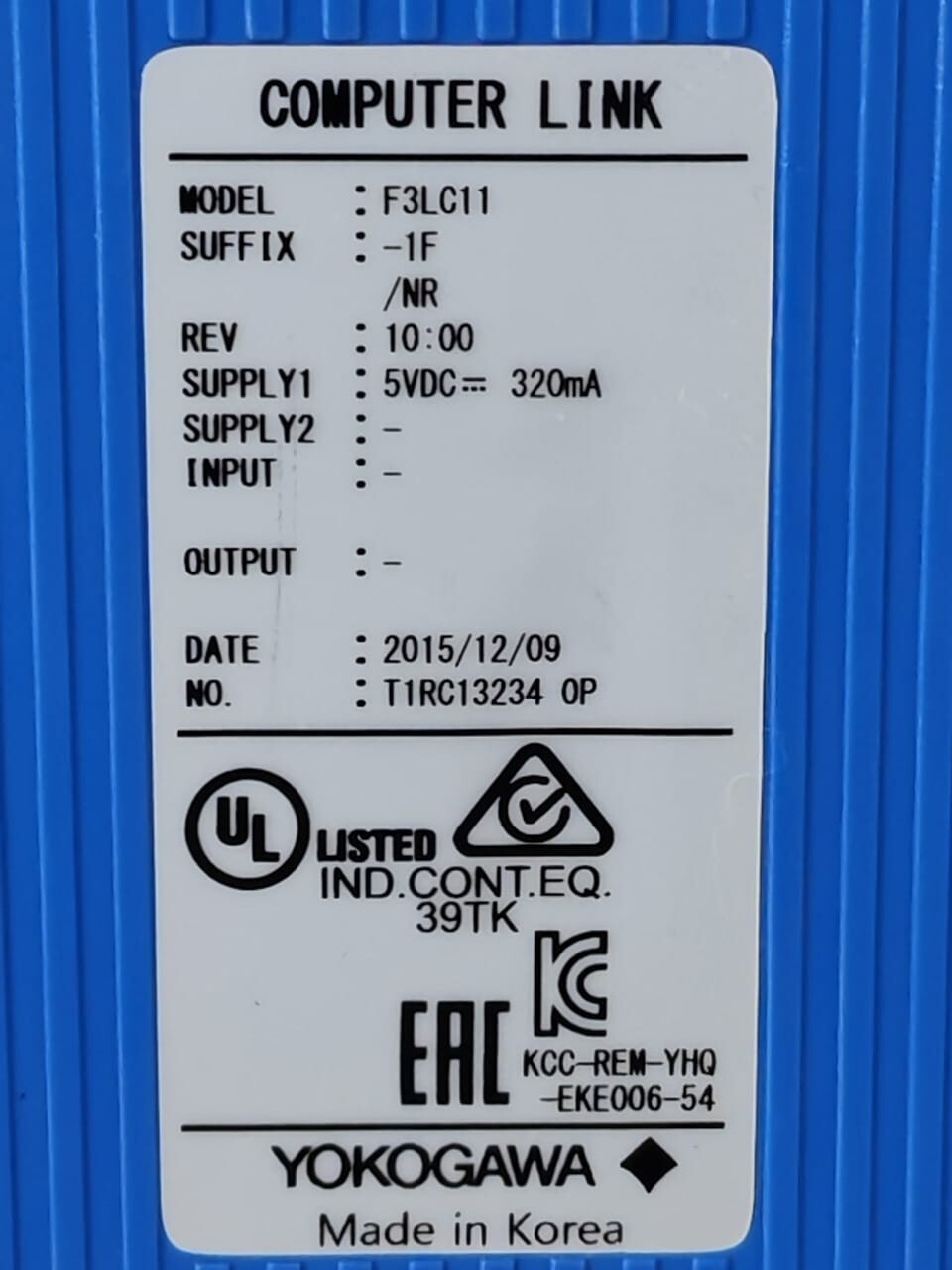 Yokogawa F3LC11-1F PCS YOKOGAWA F3LC11-1F COMPUTER LINK 4