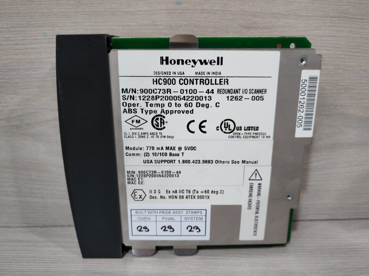 Honeywell 900C73R-0100-44 Honeywell HC900 Controller 900C73R-0100-44 Redundant I/O Scanner 2