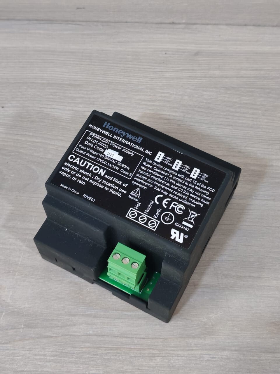 Honeywell PN-01 HONEYWELL PS564 DIN POWER SUPPLY PN 01-9920 100-240VAC 4