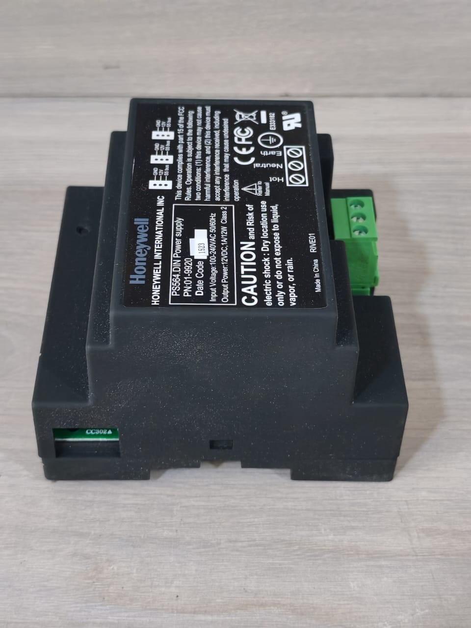 Honeywell PN-01 HONEYWELL PS564 DIN POWER SUPPLY PN 01-9920 100-240VAC 10