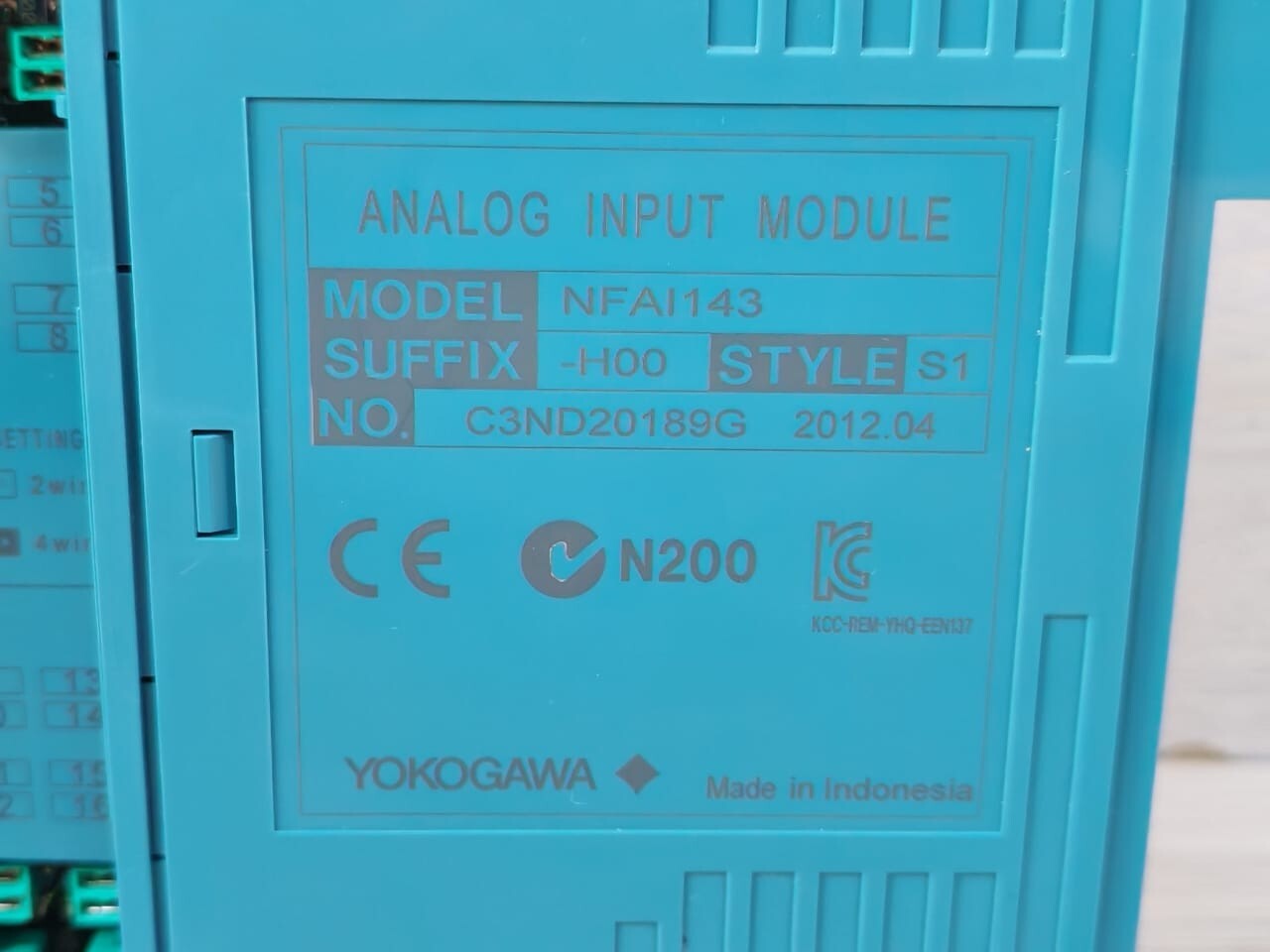 Yokogawa NFAI143-H00 S1 W/ NFTA4S-00 S2 YOKOGAWA NFAI143-H00 S1 W/ NFTA4S-00 S2 ANALOG INPUT MODULE- W/ FILTHY BOX 8