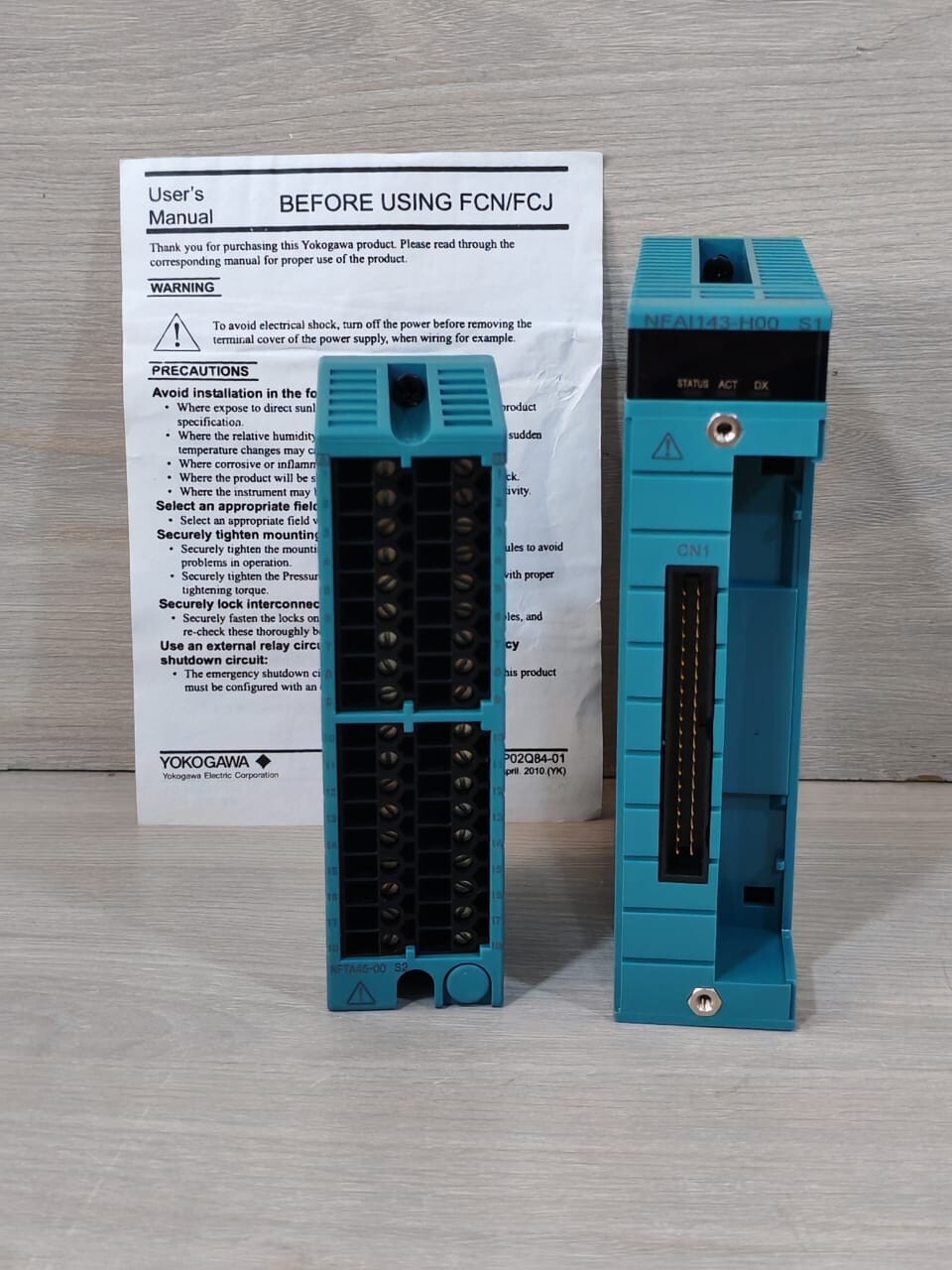 YOKOGAWA NFAI143-H00 S1 W/ NFTA4S-00 S2 ANALOG INPUT MODULE- W/ FILTHY BOX