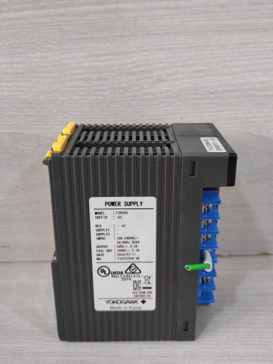 Yokogawa F3PU20-0S YOKOGAWA F3PU20-0S REV.A7 POWER SUPPLY- WITHOUT COVER 5
