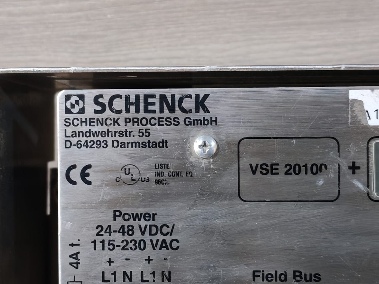 SCHENCK VSE-20100 SCHENCK VSE 20100 DISOCONT FIELD BUS SYSTEM W/ VIO 20150 V003853.B04 SOFTWARE 2