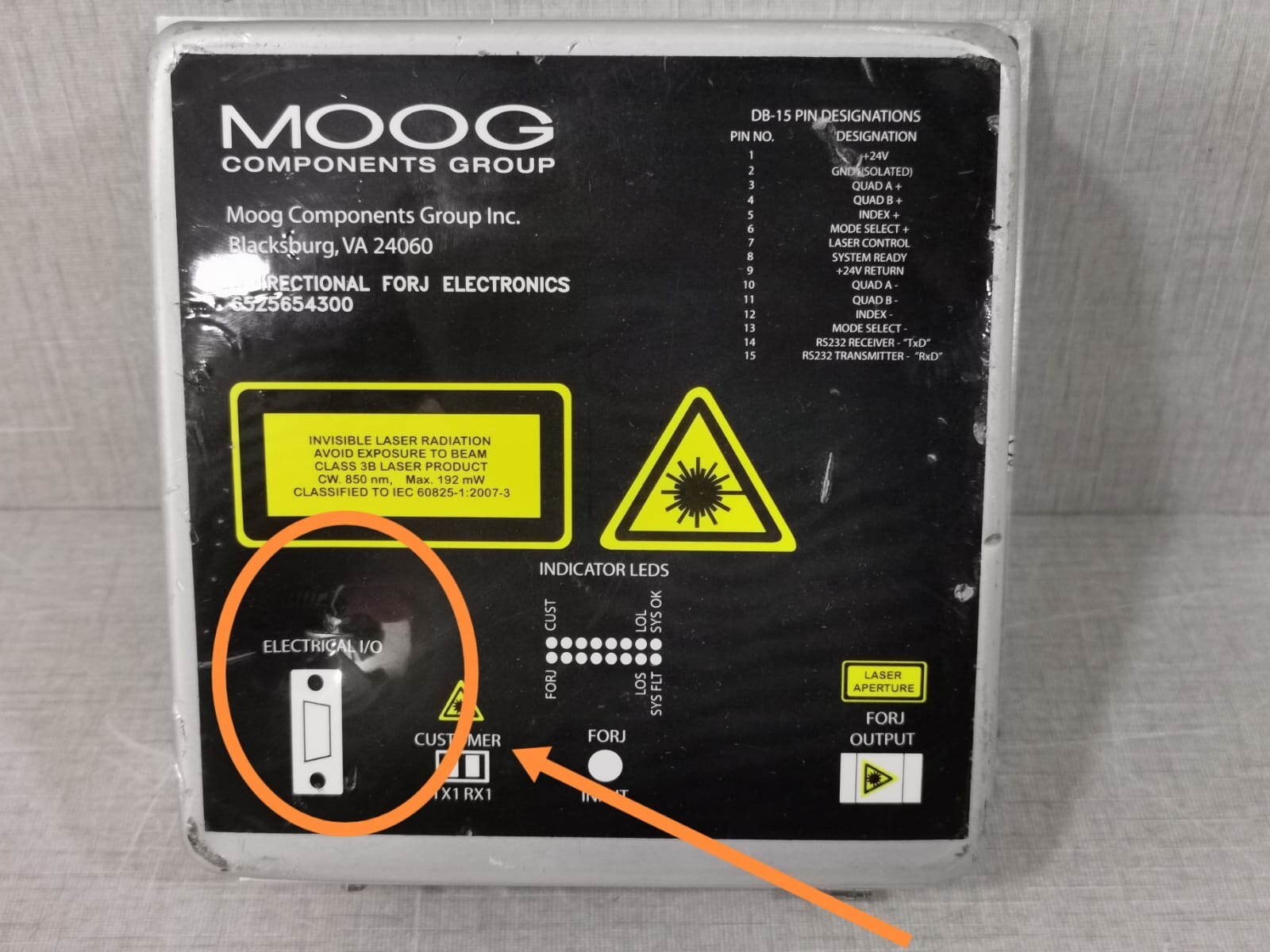 Moog 21-03614-03 MOOG 6525654300 REV. C STATOR ELECTRONICS LASER BOX ANALOGIC 21-03614-03 4