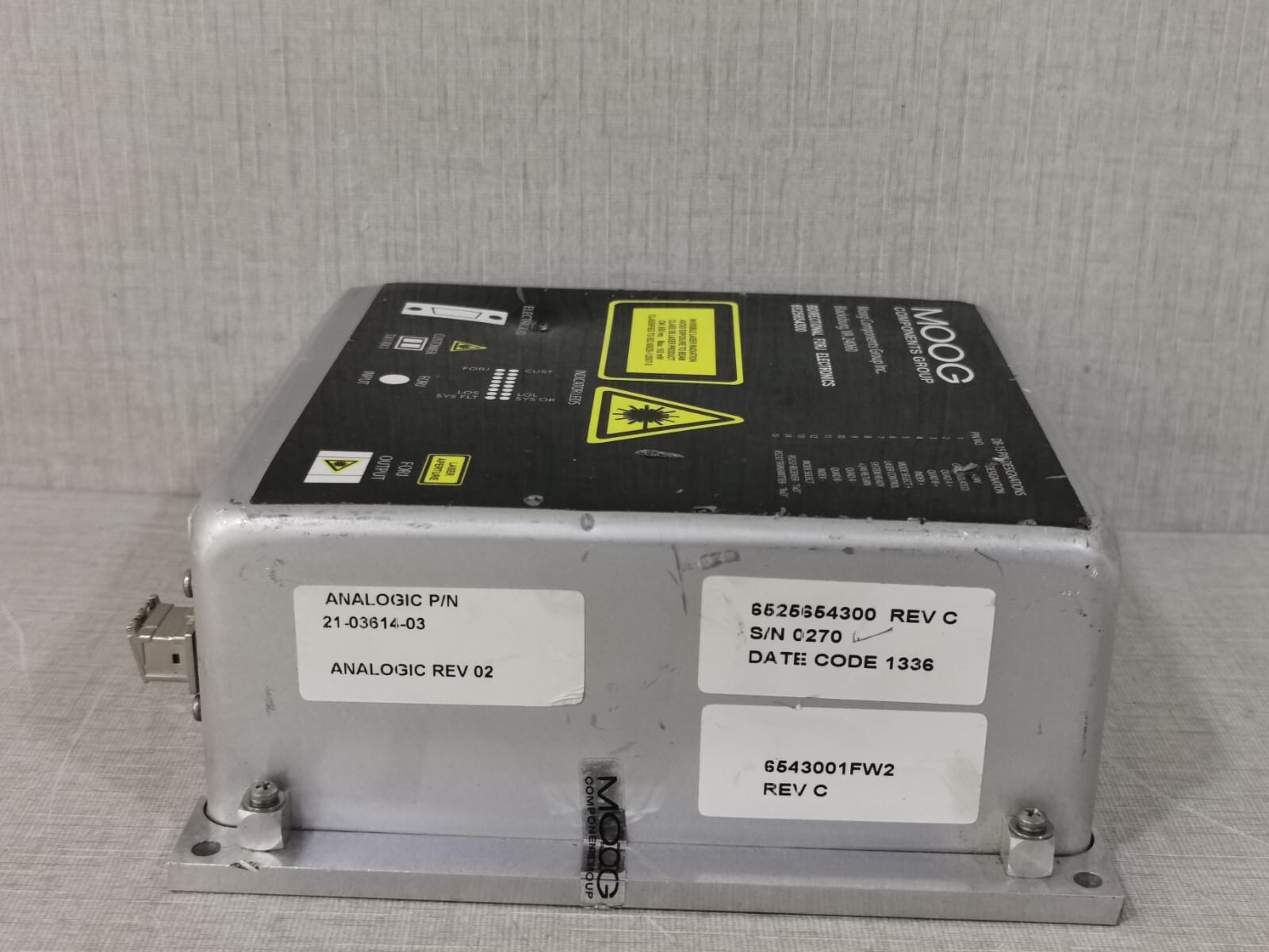 Moog 21-03614-03 MOOG 6525654300 REV. C STATOR ELECTRONICS LASER BOX ANALOGIC 21-03614-03 5