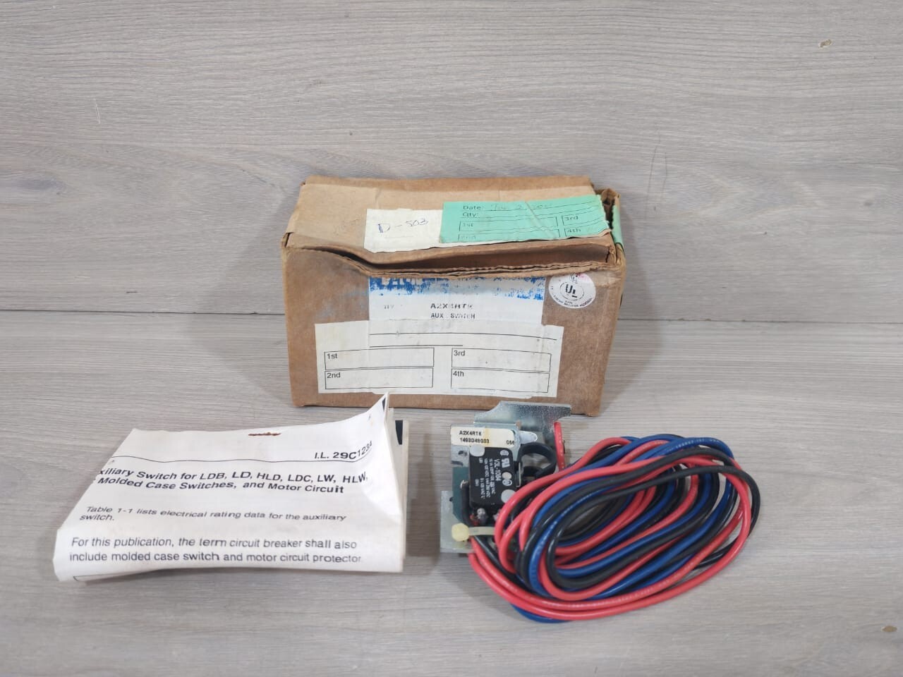 A2X4RTK EATON CUTLER HAMMER A2X4RTK 1493D48G03 AUXILLARY SWITCH