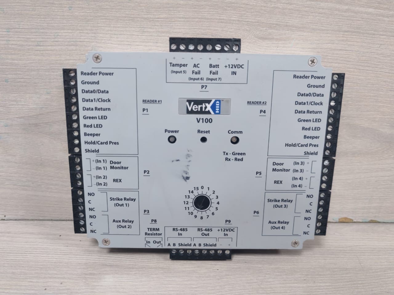 HID 70100AEP0N VERTX V100 HID 70100AEP0N FW:6081-501-227 DOOR/READER INTERFACE 12-16V 4
