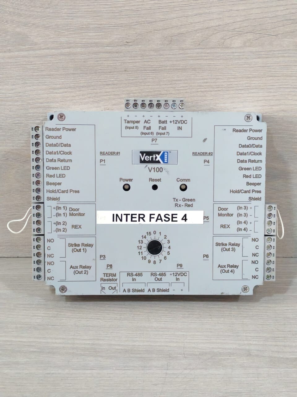 VERTX V100 HID 70100AEP0N FW:6081-501-227 DOOR/READER INTERFACE 12-16V