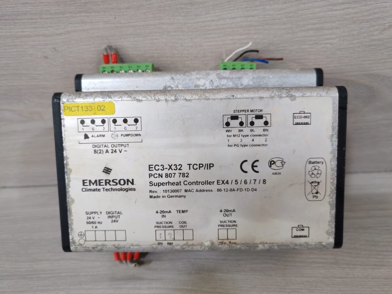EMERSON EC3-X32 TCP/IP PCN 807 782 SUPERHEAT CONTROLLER EX4/5/6/7/8 REV 10130007