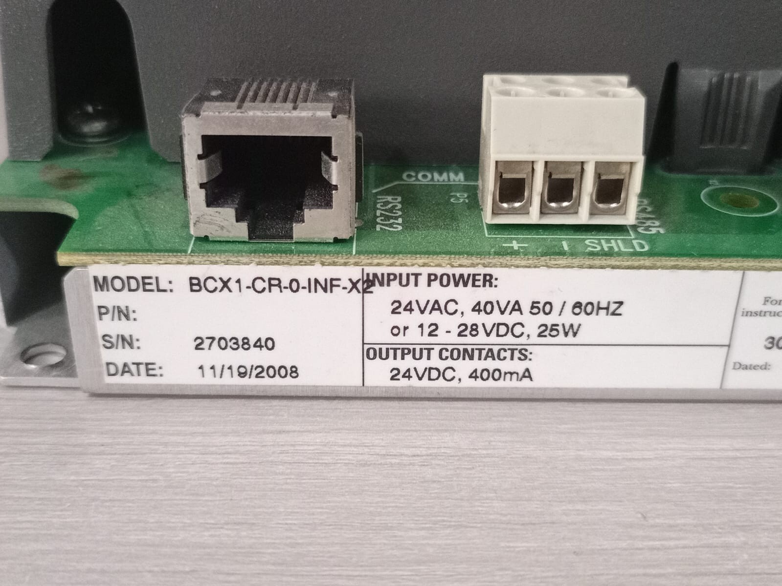 Andover Continuum BCX1-CR-0-INF-X2 Andover Continuum BCX1 BACnet Controller BCX1-CR-0-INF-X2 5