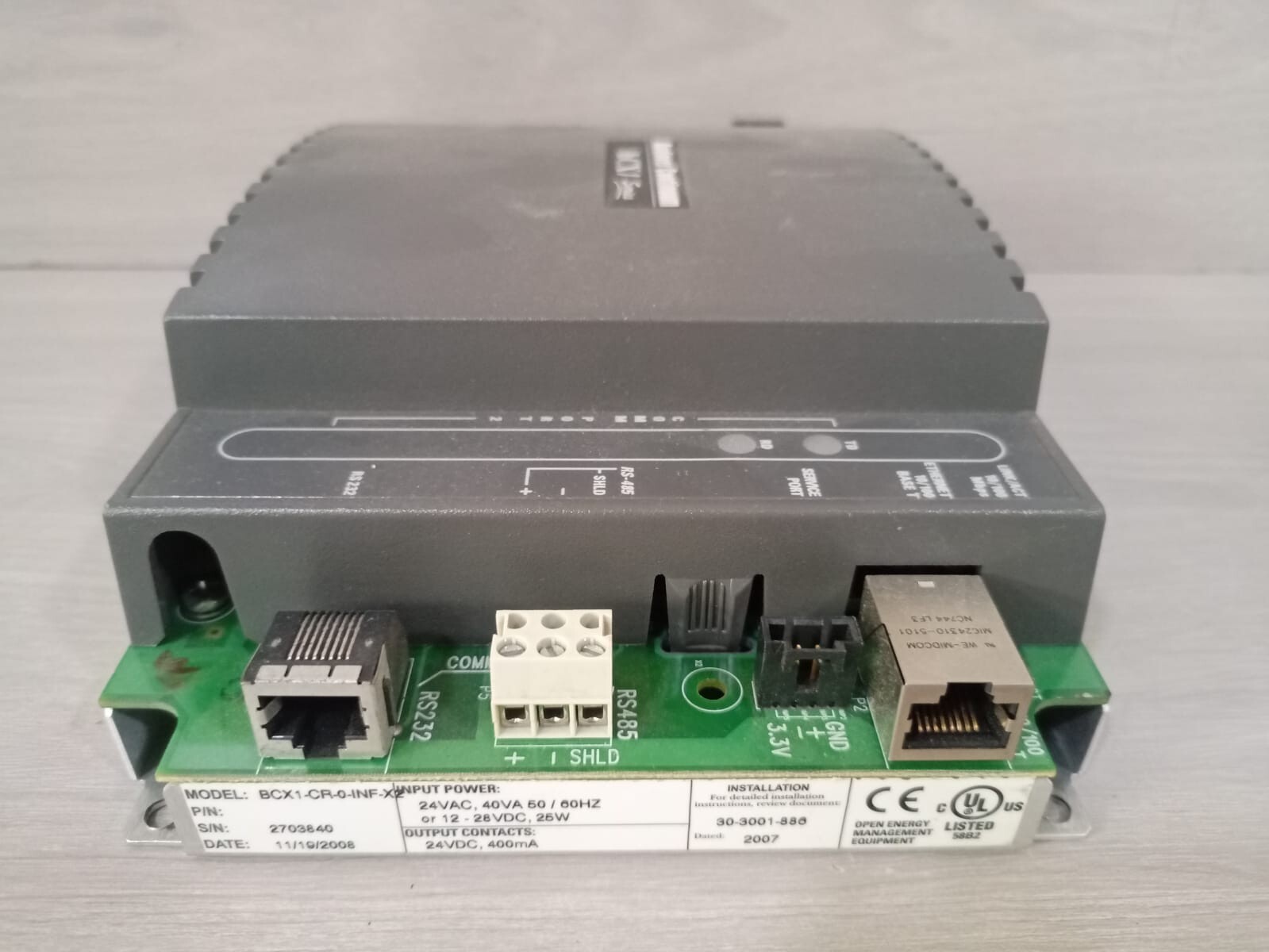 Andover Continuum BCX1-CR-0-INF-X2 Andover Continuum BCX1 BACnet Controller BCX1-CR-0-INF-X2 8