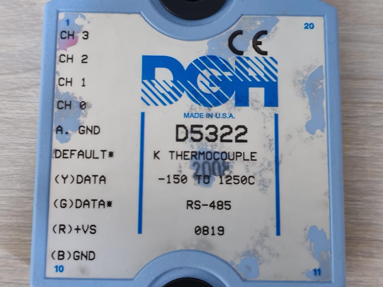 DGH D5322 DGH D5322 K THERMOCOUPLE -150 TO 1250C MODULE 2