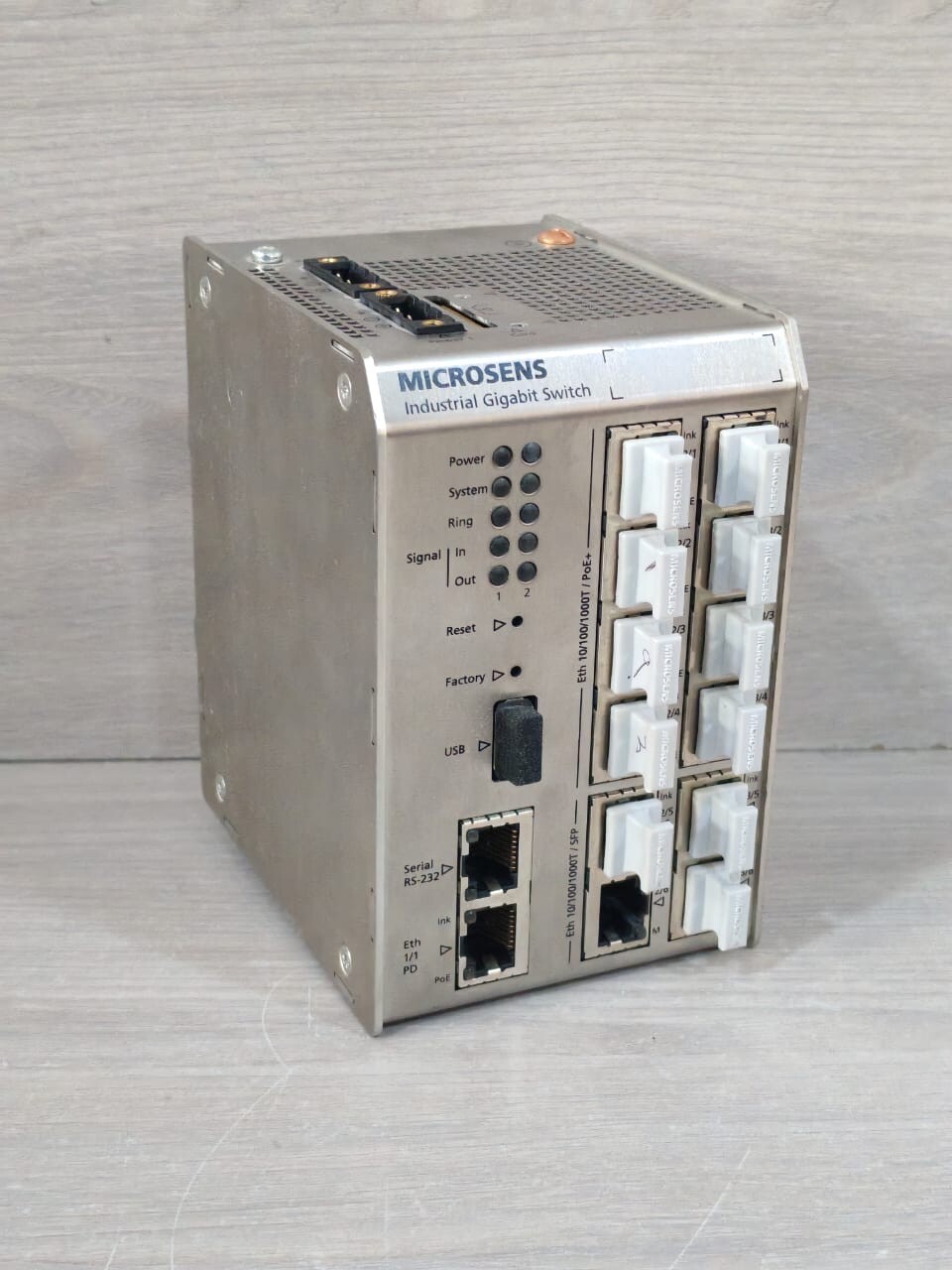 MICROSENS MS652119PM MICROSENS INDUSTRIAL GIGABIT SWITCH MS652119PM 2x24-57VDC- TRIED & TESTED 3