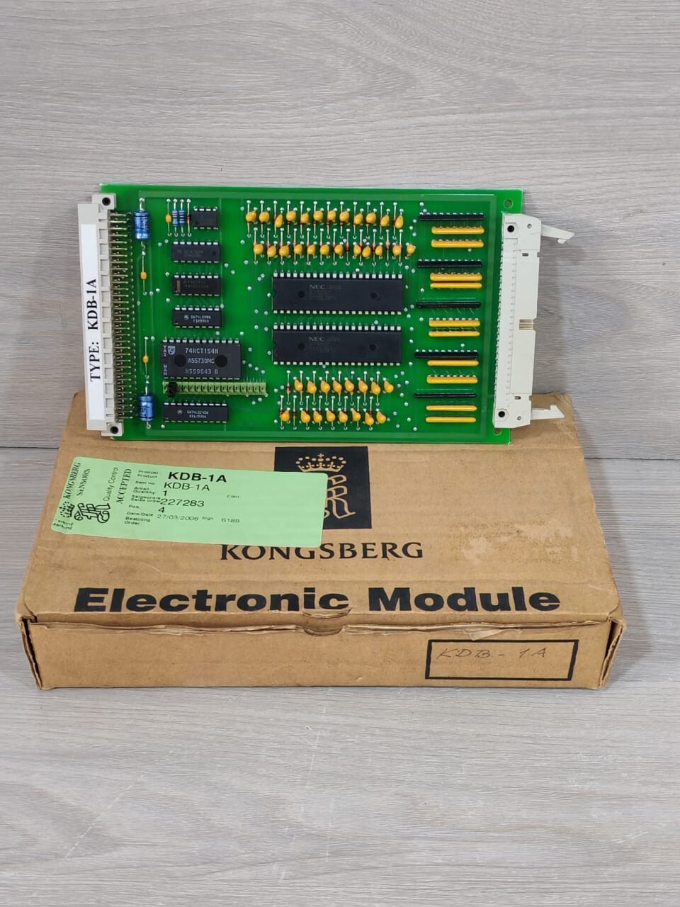 KONGSBERG KDB-1A BINARY INPUT CIRCUIT BOARD - NEW WITH FILTHY BOX