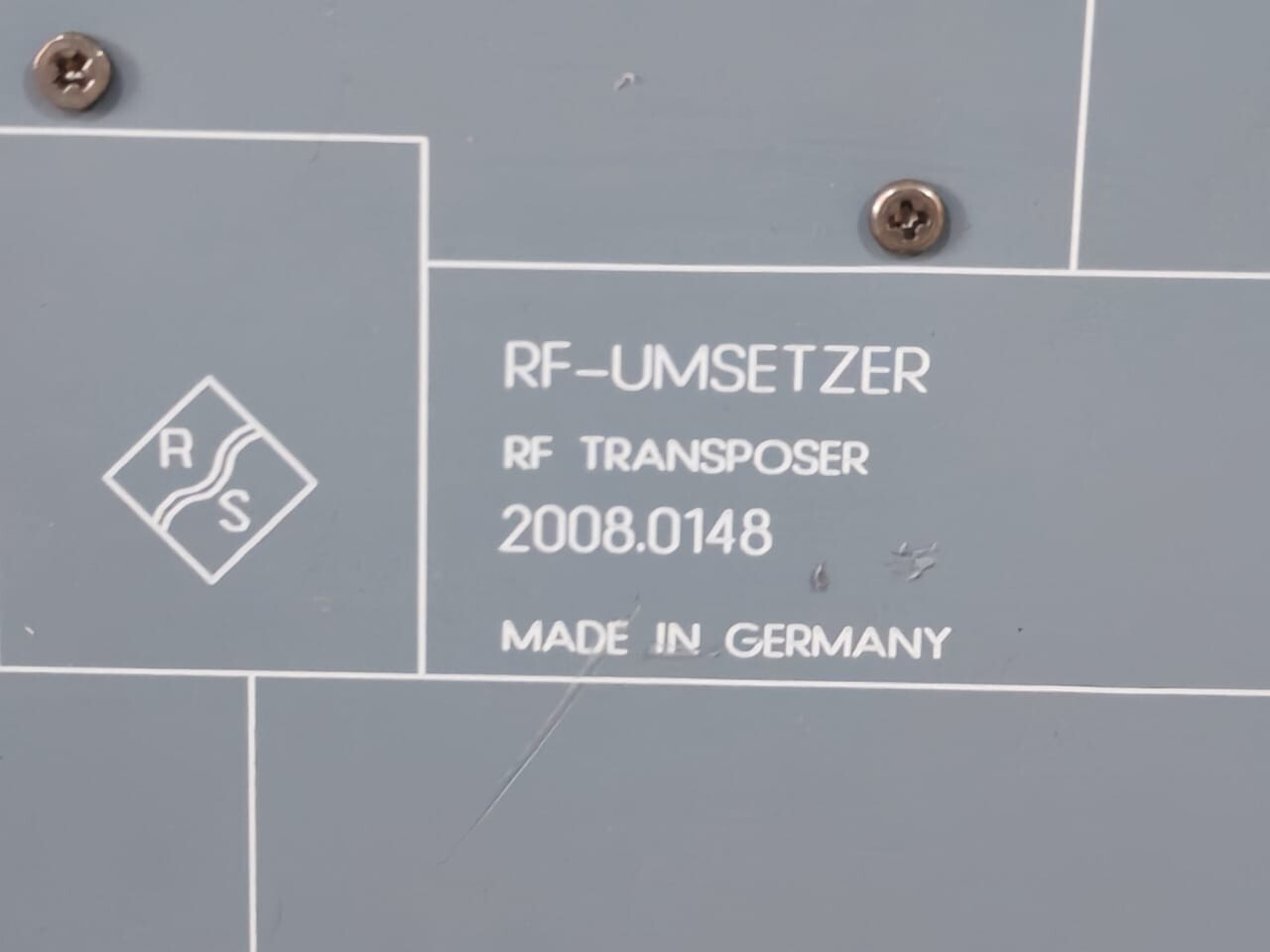 ROHDE & SCHWARZ 2008.0148 ROHDE & SCHWARZ RF-UMSETZER/ RF TRANSPOSER 2008.0148 2