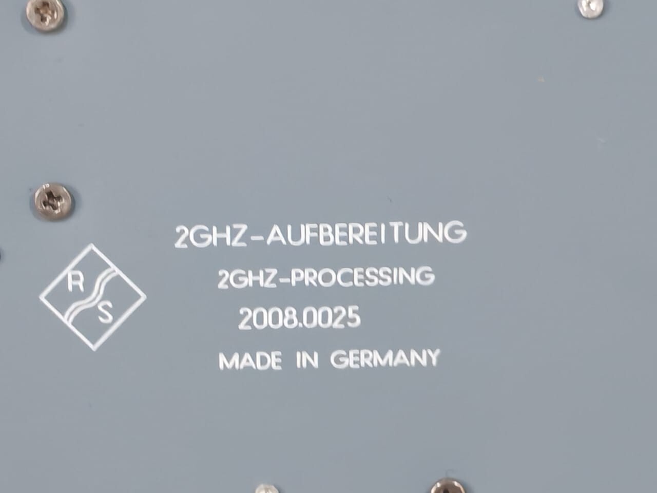Rohde & Schwarz 2008.0025 ROHDE & SCHWARZ 2008.0025 2GHZ-PROCESSING 9