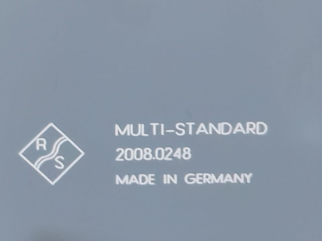 Rohde & Schwarz 2008.0248 ROHDE & SCHWARZ 2008.0248 MULTI-STANDARD 9
