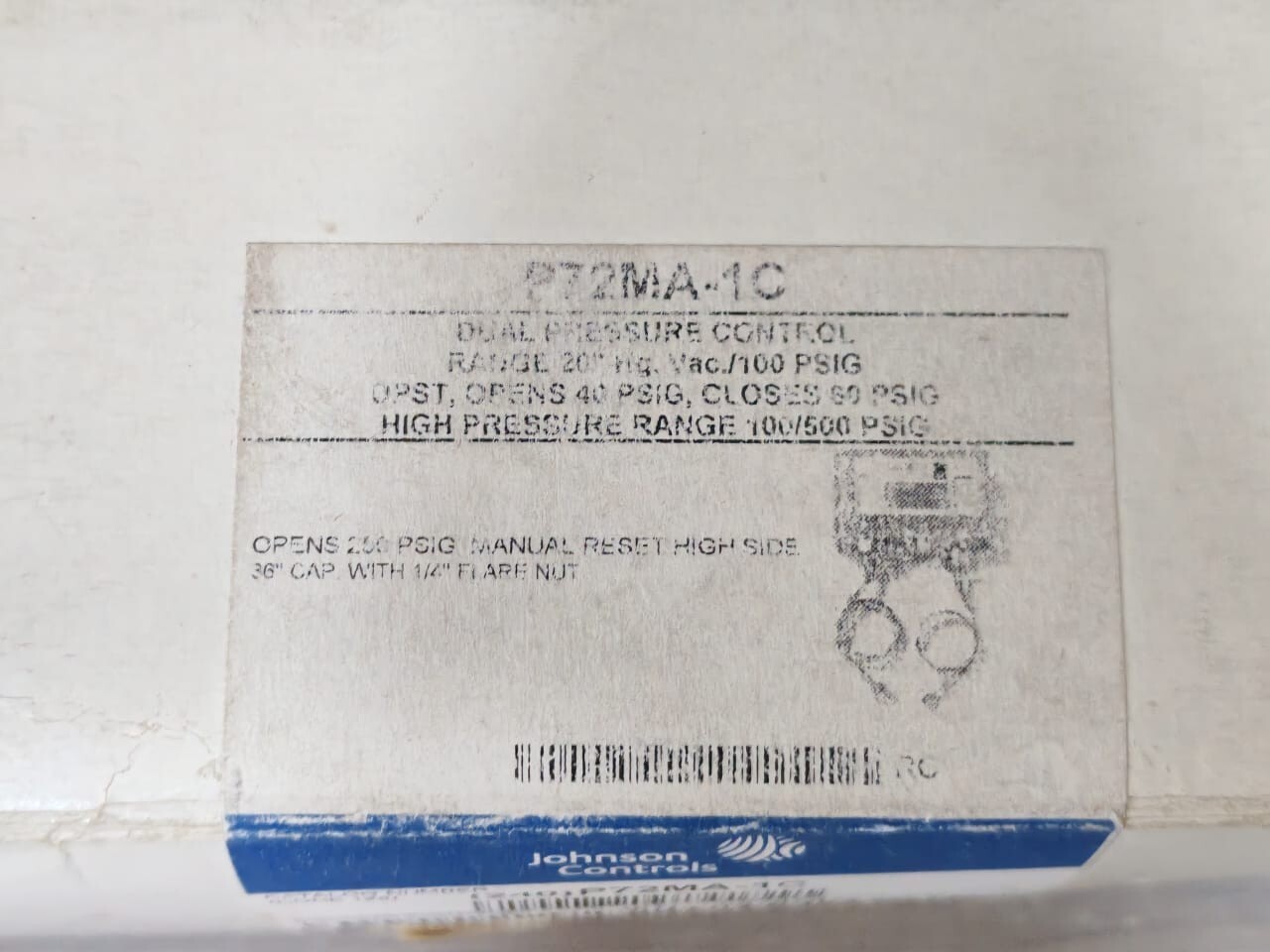 Johnson Controls P72MA-1C Johnson Controls P72MA-1C Dual Pressure Control 2