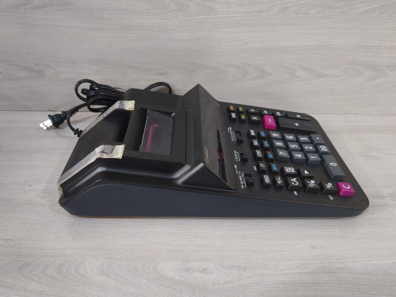 Casio DR-120R CASIO DR-120R HEAVY DUTY PRINTING CALCULATOR BLACK DESKTOP 100-120V 9