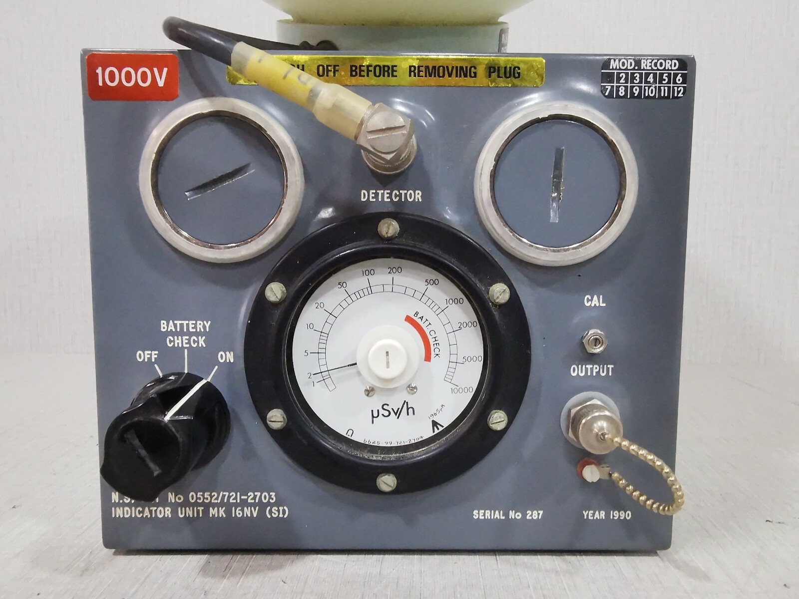 NE TECHNOLOGY 0552/117-5940 NE TECHNOLOGY 0552/117-5940 DETECTOR UNIT MK 27NH 1000V 5