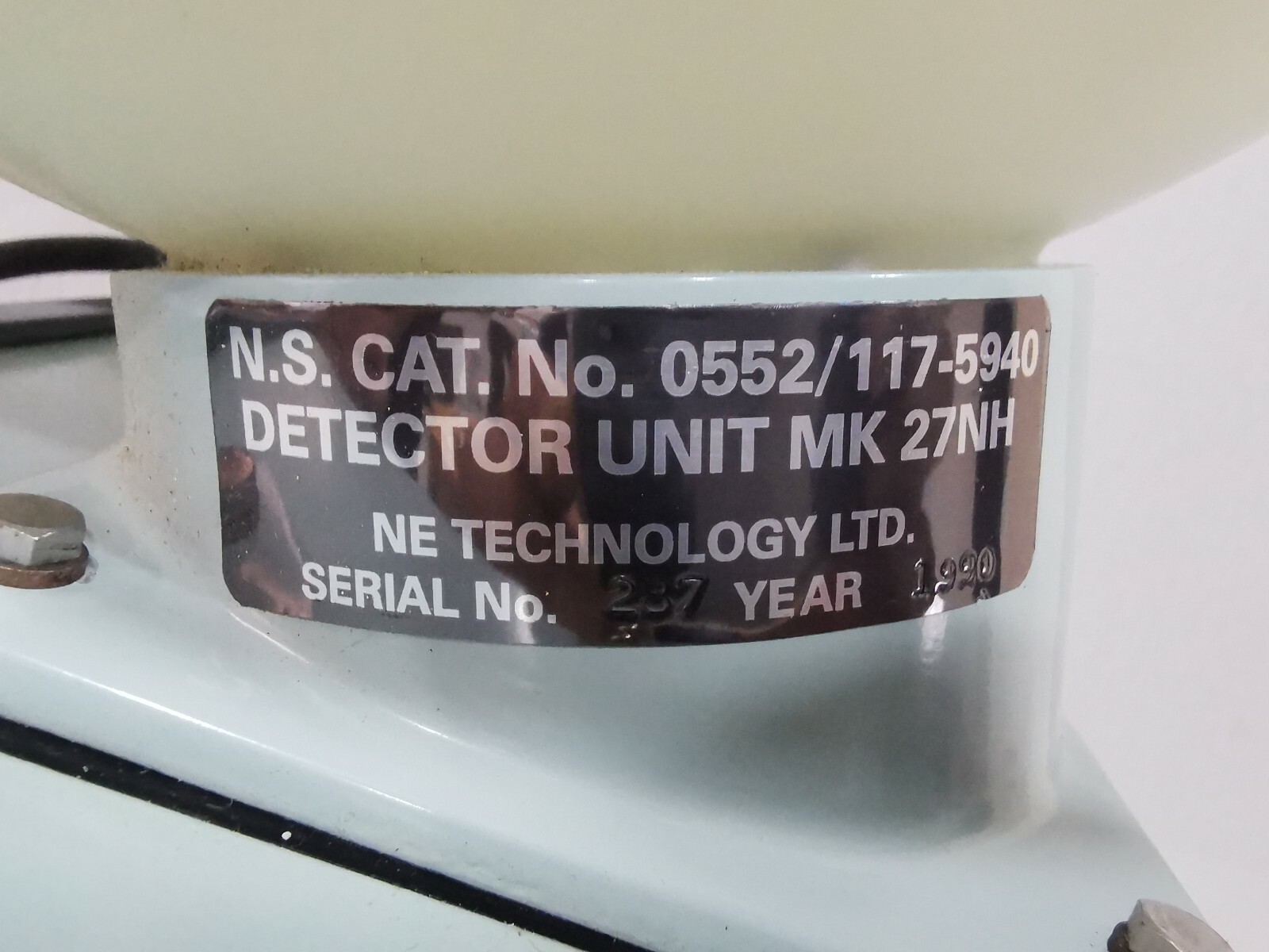 NE TECHNOLOGY 0552/117-5940 NE TECHNOLOGY 0552/117-5940 DETECTOR UNIT MK 27NH 1000V 10
