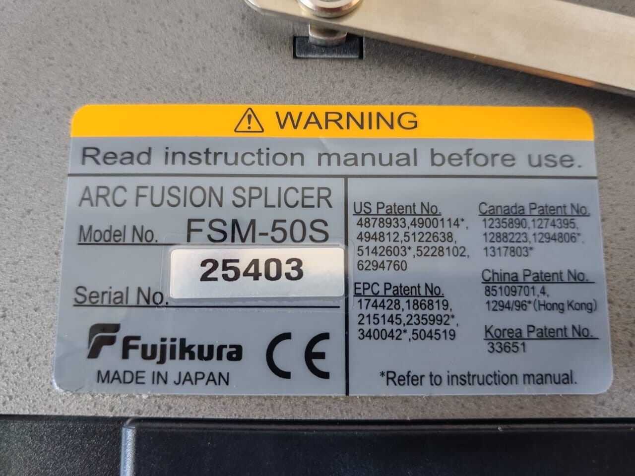 Fujikura FSM-50S FUJIKURA FSM-50S ARC FUSION SPLICER 6