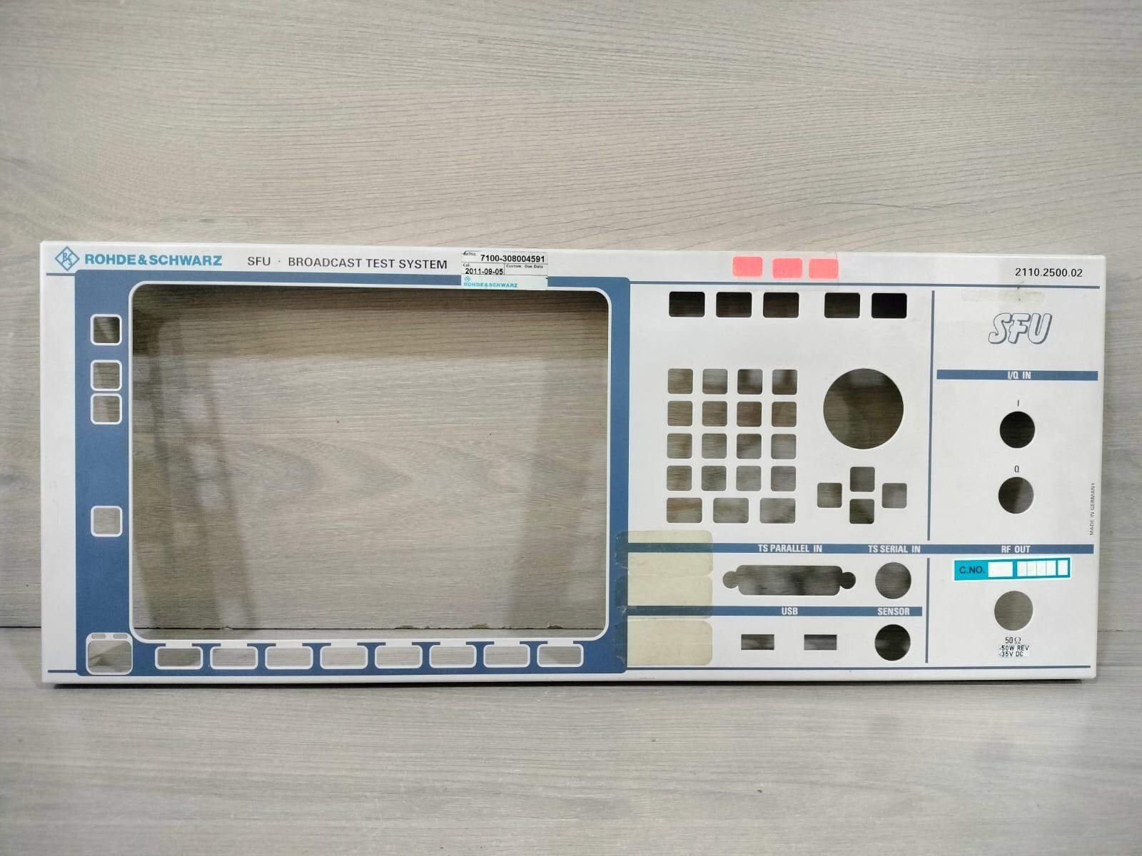 Rohde & Schwarz SFU 2110.2500.02 ROHDE & SCHWARZ NL10276BC16-01 SCREEN DISPLAY W/ SFU 2110.2500.02 FRONT PANEL 10