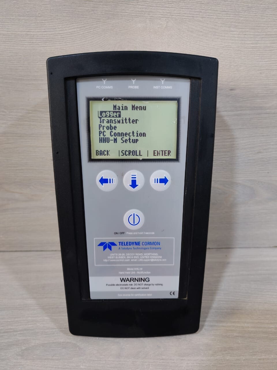 TELEDYNE CORMON CORMON HHU-M V2.00.05 TELEDYNE CORMON HHU-M V2.00.05 HANDHELD UNIT MULTI FUNCTION 2