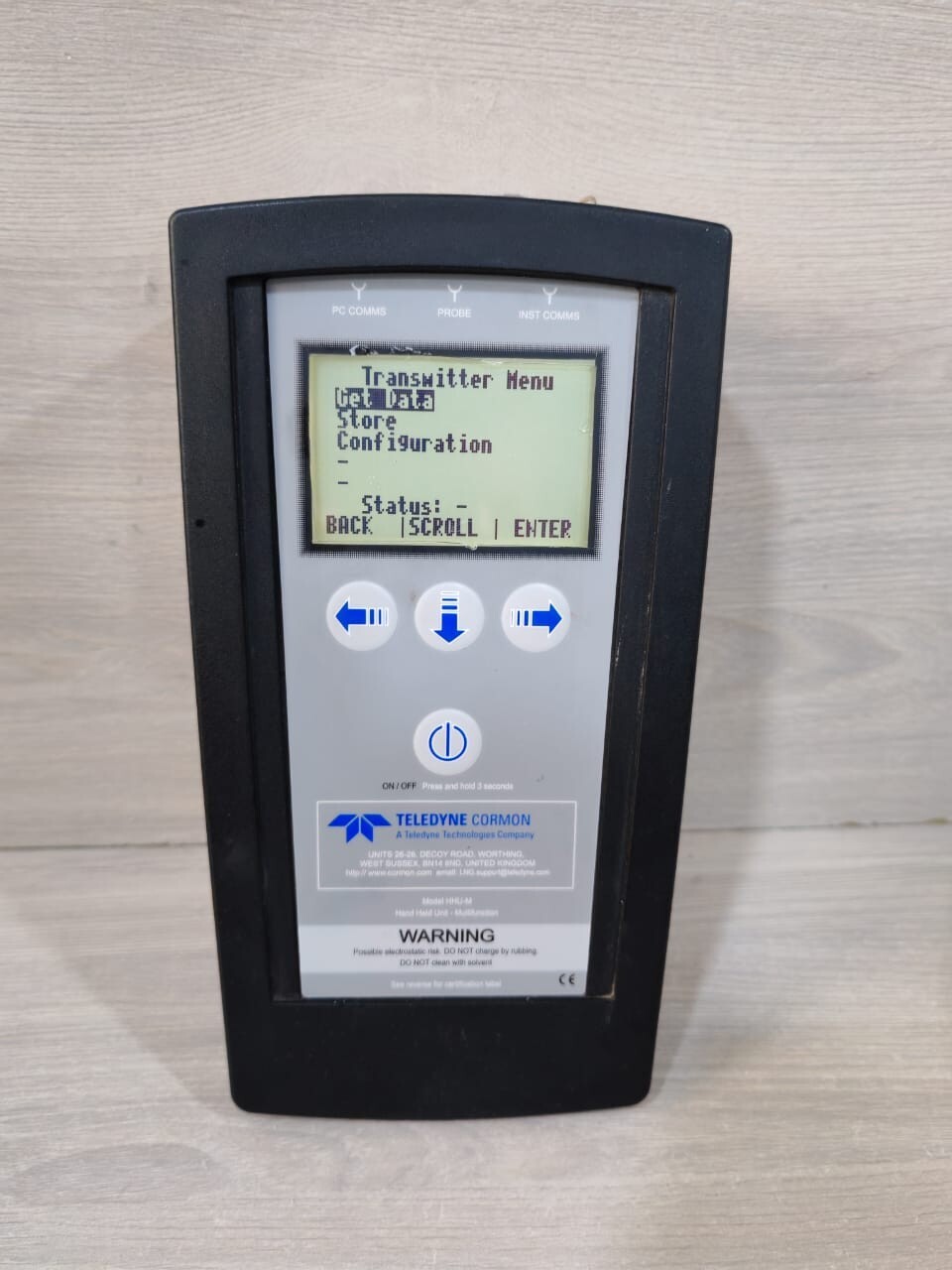 TELEDYNE CORMON CORMON HHU-M V2.00.05 TELEDYNE CORMON HHU-M V2.00.05 HANDHELD UNIT MULTI FUNCTION 4