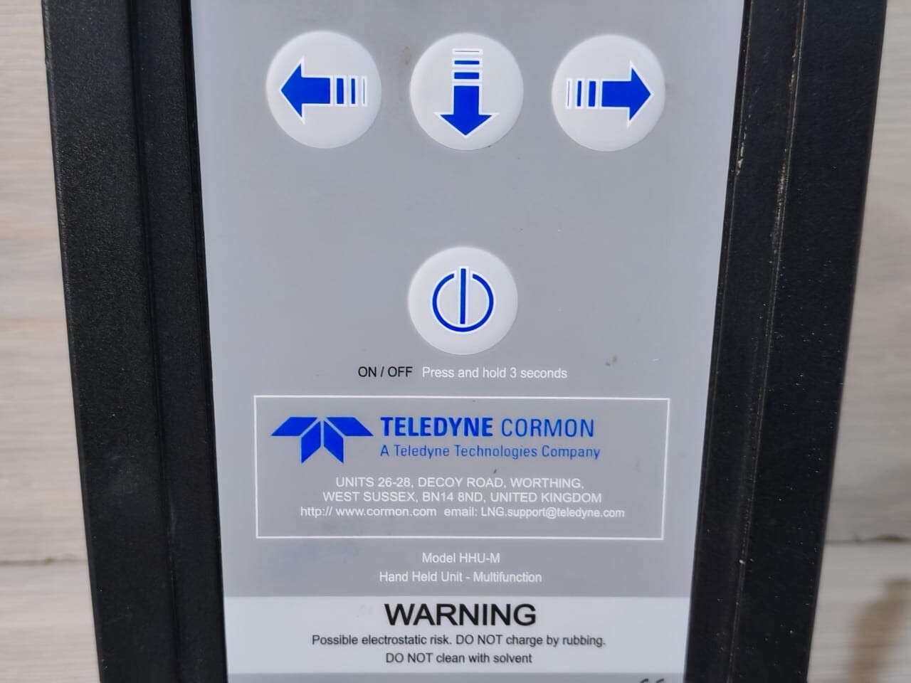 TELEDYNE CORMON CORMON HHU-M V2.00.05 TELEDYNE CORMON HHU-M V2.00.05 HANDHELD UNIT MULTI FUNCTION 10