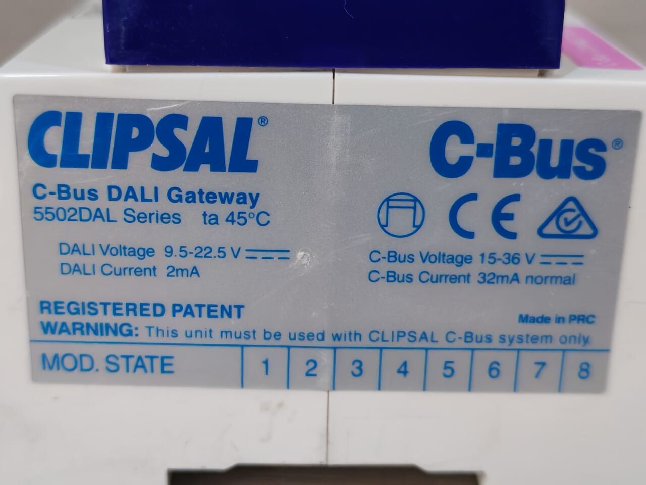 CLIPSAL 5502DAL CLIPSAL 5502DAL C-BUS DALI GATEWAY MFG.2016 9