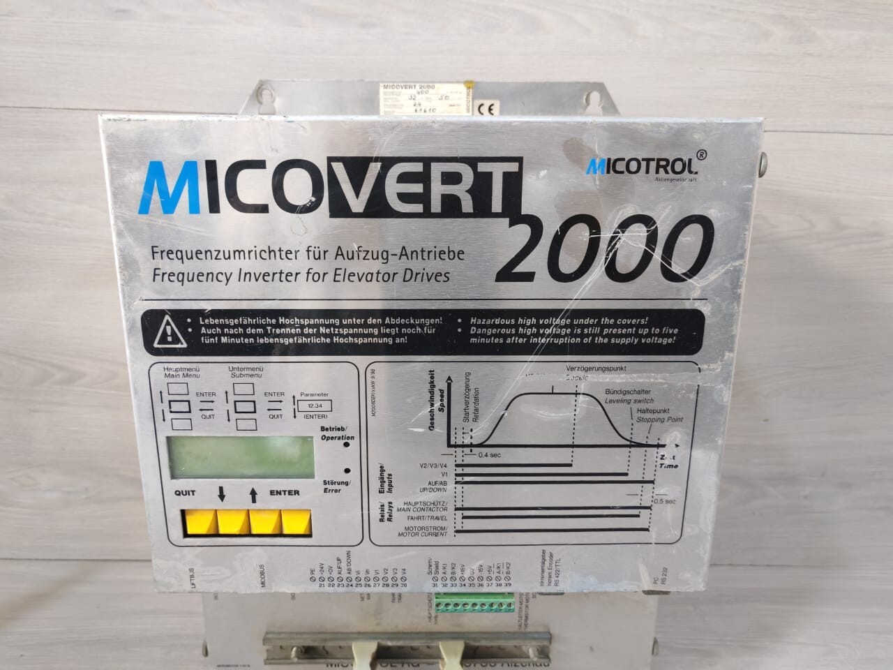 MICOVERT MICOVERT2000 MICOVERT 2000 MICOTROL FREQUENCY INVERTER FOR ELEVATOR DRIVES 7