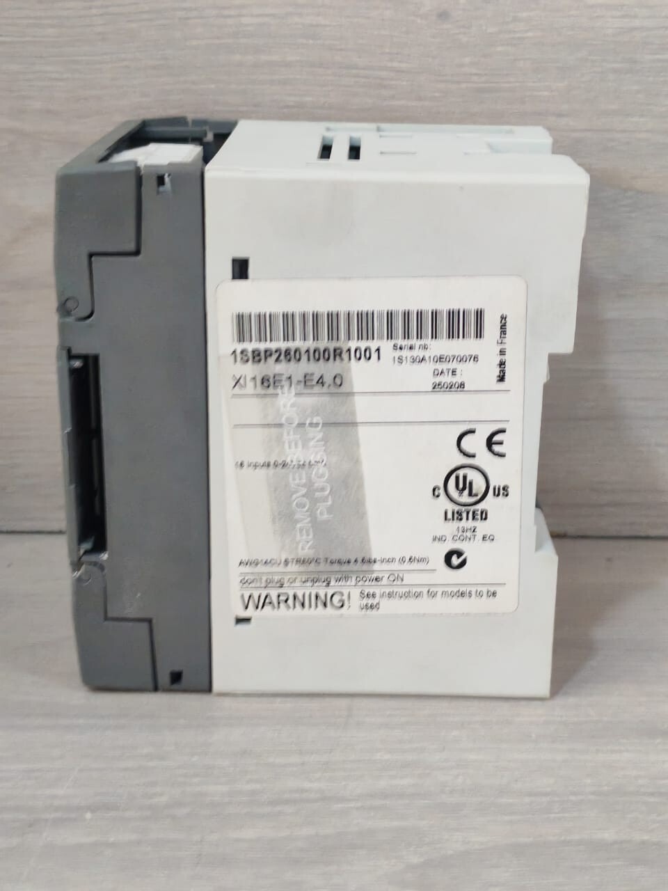ABB 1SBP260100R1001 ABB XI16E1-E4.0 1SBP260100R1001 EXTENSION 16 24VDC INPUTS 6